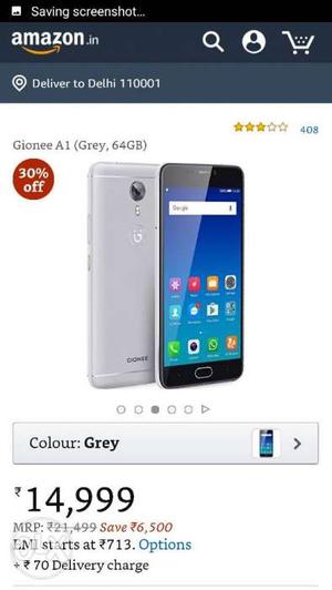 Gionee A1 6Gb #64 Gb Battery 16 Mp Front#13Mp