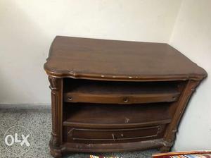 Pure solid wood tv table with 1 big drawer and 2