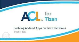 Samsung z2 tizen mobile ACL.Tpk and tizen mobile