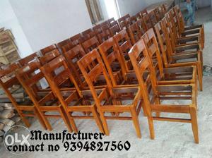 Single Chairs only 100% teak wood any restaurant bekers