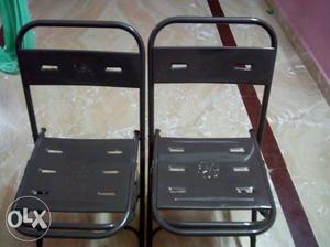 Steel chairs set of 2