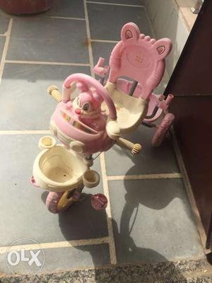 Toddler's Beige And Pink Trike