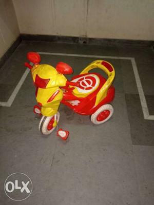 Toddler's Yellow And Red Pedal Trike