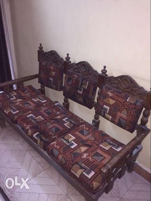 Wooden sofa set..in good condition & rates