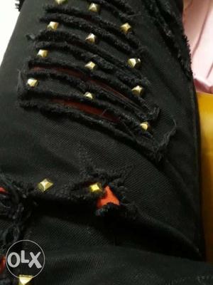 Black Distressed Jeans