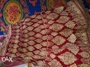Bridal Red color designer lehnga only one time