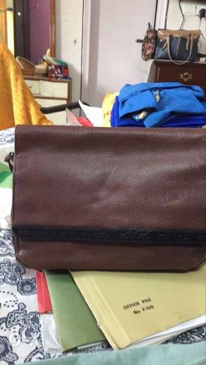 Brown pure leather ladies purse with organiser