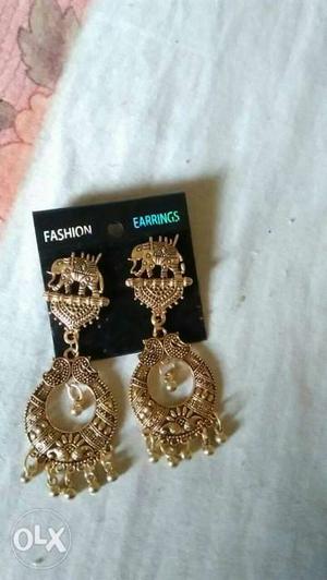 Golden oxcidize earing