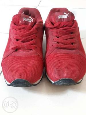 Pair Of Red Running Shoes
