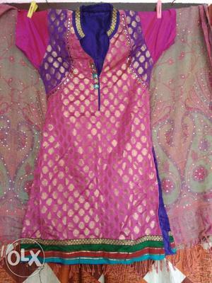 Pink And Purple Traditional Dress