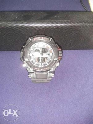 Round Silver Casio G-Shock Digital Watch