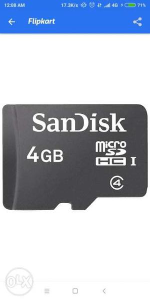 Sandisk 4 gb memory card. Mint condition