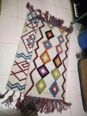 Set of 2 Hand tufted Export quality Woolen rug