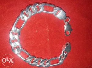 Silver-colored Figaro Chain Bracelet