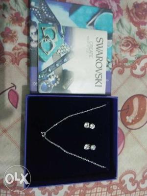 Swarovski brand necklace with earings... Brand
