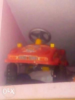 Toddler's Red And Yellow Ride-on Car