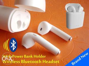 Wireless Double Twins Bluetooth headset with power bank