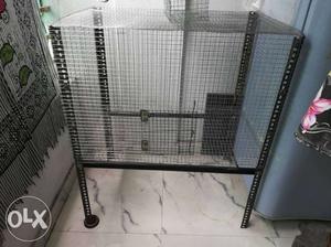 Black And Gray Pet Crate