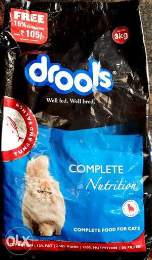 Drools cat food 3kg plus 15% extra
