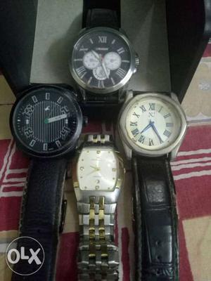 Good condition Round Silver Chronograph Watches