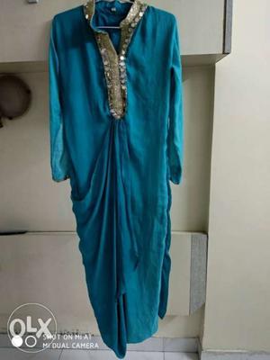 Green blue dhoti pattern Kurti.. size medium to