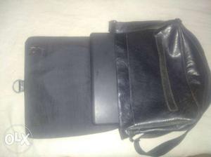 Pure leather side Laptop bag, fresh look less