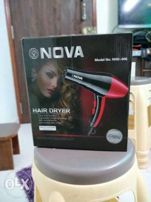 Red And Black NOVA Hair Dryer Box