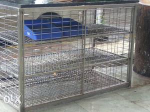 Steel Chicken Pinjra(cage) for chicken shop, size 4ft