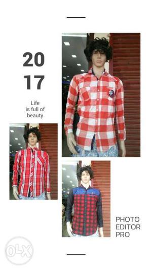 4 shirts of various variety colors at Rs 900 Only