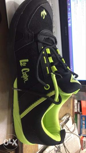 Black And Green Lee Cooper Running Shoe