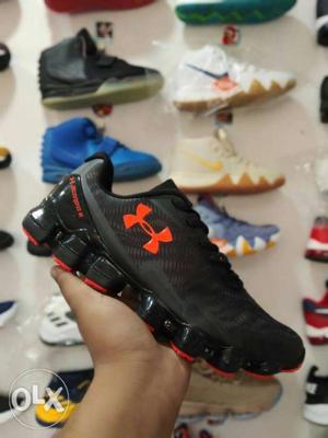Black And Red Under Armour Athletic Shoe