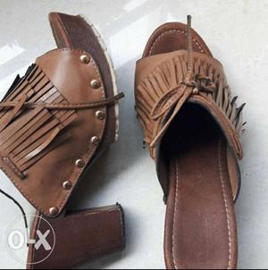 Cowboy style heels 38 brown (23.8cm)