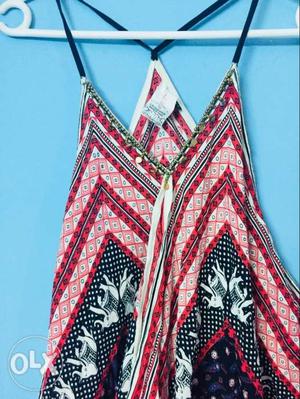 Its a beach dress with multicolour design.back