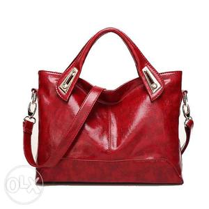 Leather hand bag