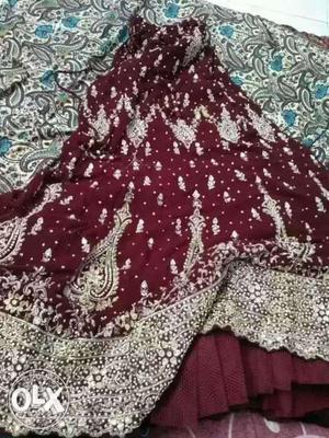 Marital lehenga with blouse worn only once on
