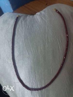 Maroon colour one line beads Necklace Royal fashion