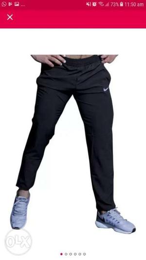 New nike track pant (lycra polyester dry fit) L