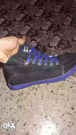 Puma Black And Purple High-top Sneaker original shoes