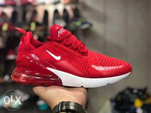 Red And White NIKE Air Low-top Sneaker