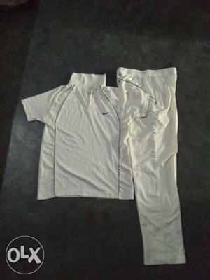 White NIKE Polo Shirt And Pants
