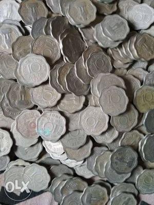 100 coins lot heavy 10paise old coins my dad