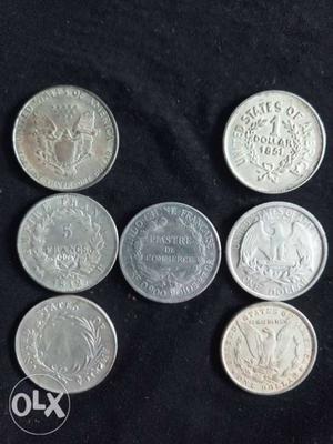 Antiques silver coins