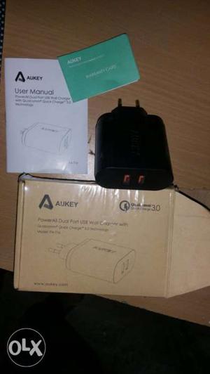 Aukey charger dual port fast quick charger 3