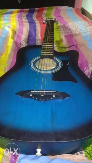 Blue, Black, And Brown Dreadnought Acoustic Guitar
