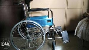 Gray And Blue Wheelchair