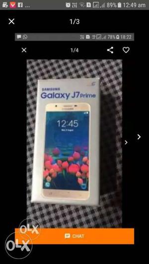 J7 prime 16gb with bill box charger in very good condition