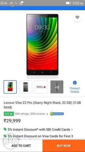 Lenovo vibe z2 pro with box and charger