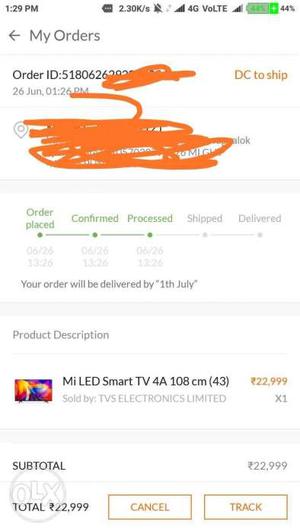 Mi tv 43 inch seal pack available call on