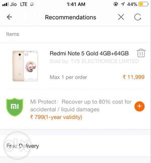 Red mi note 5 4gb 64gb