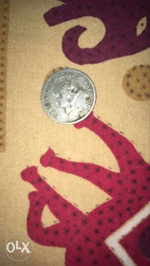 Round  half rupee indian coin